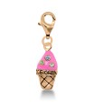 Ice Cream Shaped with 3 Stones Silver Charms CH-29